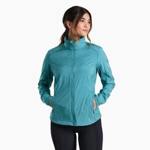 KUHL The One Jacket Teal Green Softshell Lightweight Water Resistant Sherpa XS